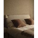 Tête de lit déhoussable en lin beige de différentes dimensions 