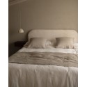 Tête de lit déhoussable en bouclé blanc de différentes dimensions