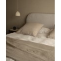Tête de lit déhoussable en bouclé gris clair de différentes dimensions