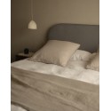 Tête de lit déhoussable en bouclé gris foncé de différentes dimensions