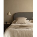 Tête de lit déhoussable en bouclé gris foncé de différentes dimensions
