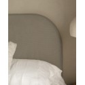 Tête de lit déhoussable en velours côtelé brun taupe de différentes dimensions