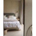 Tête de lit déhoussable en velours côtelé gris foncé de différentes dimensions