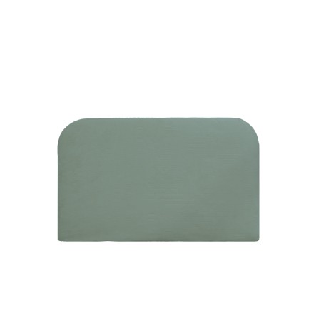 Tête de lit déhoussable en velours côtelé vert bleuté de différentes dimensions