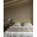 Tête de lit déhoussable en velours côtelé vert citron de différentes dimensions