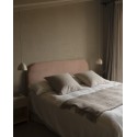 Tête de lit déhoussable en velours côtelé corail de différentes dimensions