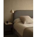 Housse pour tête de lit en bouclé gris foncé de différentes dimensions