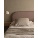 Housse pour tête de lit en bouclé rose de différentes dimensions