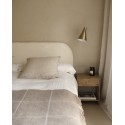 Housse pour tête de lit en velours côtelé beige de différentes dimensions