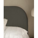 Housse pour tête de lit en velours côtelé gris foncé de différentes dimensions