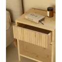 Table de chevet en bois massif avec un tiroir en ton naturel de plusieurs tailles