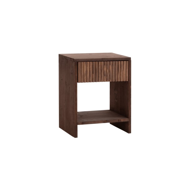 Table de chevet en bois massif avec un tiroir en ton noce de plusieurs tailles