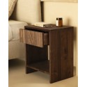 Table de chevet en bois massif avec un tiroir en ton noce de plusieurs tailles