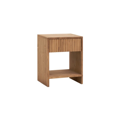 Table de chevet en bois massif avec un tiroir en ton chêne moyen de plusieurs tailles