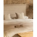 Tête de lit déhoussable en lin beige de différentes dimensions
