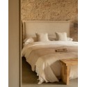 Tête de lit déhoussable en lin beige de différentes dimensions