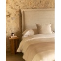 Tête de lit déhoussable en lin beige de différentes dimensions