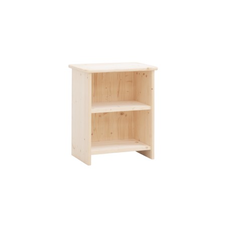 Table de chevet en bois massif en ton naturel de 50x42cm