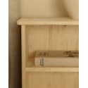 Table de chevet en bois massif en ton naturel de 50x42cm