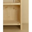 Table de chevet en bois massif en ton naturel de 50x42cm