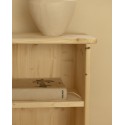 Table de chevet en bois massif en ton naturel de 50x42cm