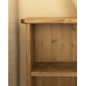 Table de chevet en bois massif en ton chêne foncé de 50x42cm