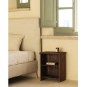 Table de chevet en bois massif en ton noce de 50x42cm