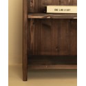 Table de chevet en bois massif en ton noce de 50x42cm
