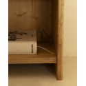 Table de chevet en bois massif en ton chêne moyen de 50x42cm