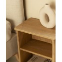Table de chevet en bois massif en ton chêne moyen de 50x42cm