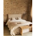 Tête de lit déhoussable en lin beige de différentes dimensions