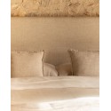 Tête de lit déhoussable en lin beige de différentes dimensions