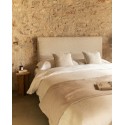 Tête de lit déhoussable en lin beige de différentes dimensions
