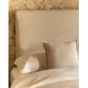 Tête de lit déhoussable en lin beige de différentes dimensions