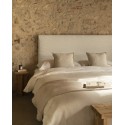 Tête de lit déhoussable en lin beige de différentes dimensions