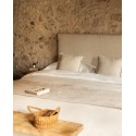 Tête de lit déhoussable en lin beige de différentes dimensions