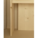 Table de chevet en bois massif en ton naturel de 50x42cm