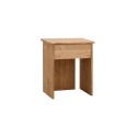 Table de chevet en bois massif en ton chêne moyen de 50x42cm