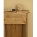 Table de chevet en bois massif en ton chêne moyen de 50x42cm