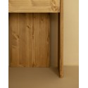 Table de chevet en bois massif en ton chêne moyen de 50x42cm