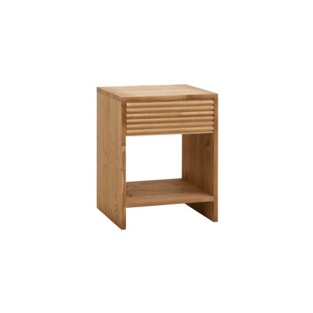 Table de chevet en bois massif avec un tiroir en ton chêne moyen de plusieurs tailles