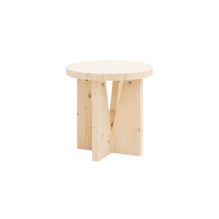 Table de chevet en bois massif en ton naturel de 40x40cm