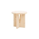 Table de chevet en bois massif en ton naturel de 40x40cm