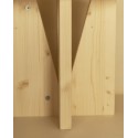 Table de chevet en bois massif en ton naturel de 40x40cm