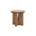 Table de chevet en bois massif en ton chêne foncé de 40x40cm