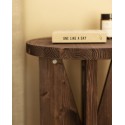 Table de chevet en bois massif en ton noce de 40x40cm