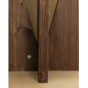 Table de chevet en bois massif en ton noce de 40x40cm