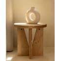 Table de chevet en bois massif en ton chêne moyen de 40x40cm