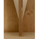 Table de chevet en bois massif en ton chêne moyen de 40x40cm
