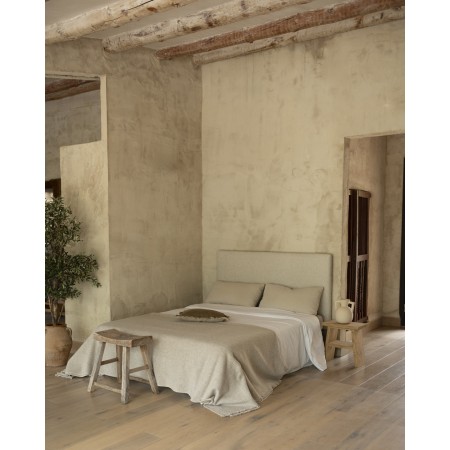 Tête de lit tapissée en beige de plusieurs tailles